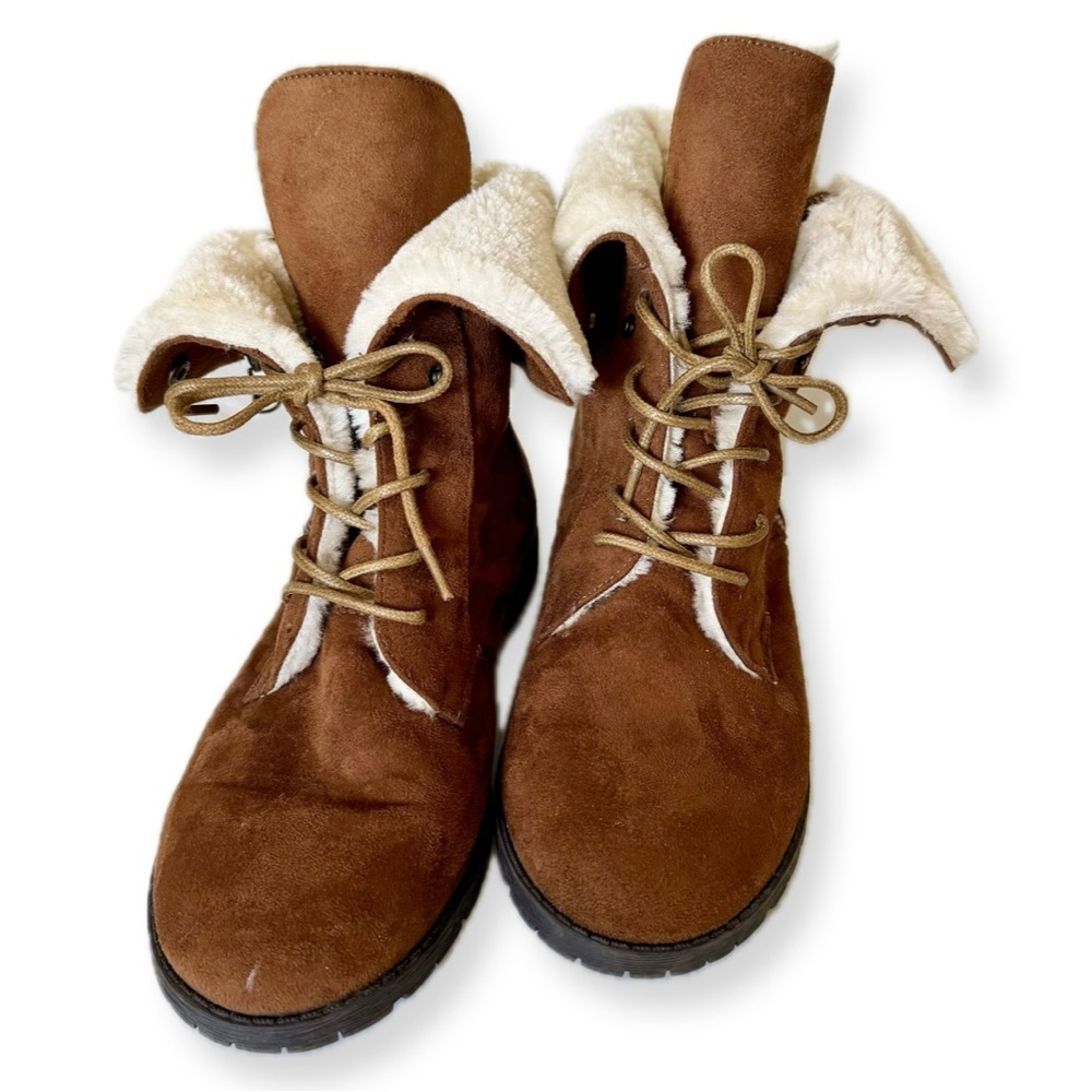 Comfortview Brown Faux Suede The Leighton Weather Boots